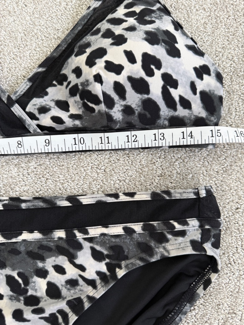 Dkny Black & White Leopard Print Women's Bikini Set - Picture 5 of 8